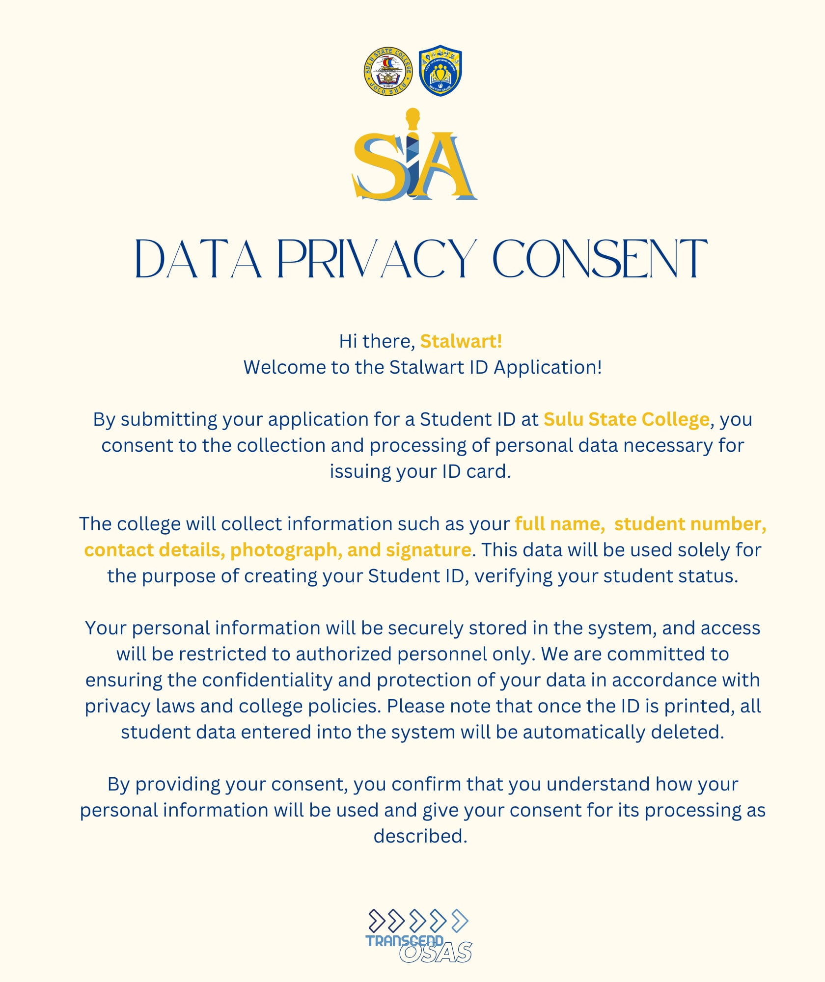 Data Privacy Consent